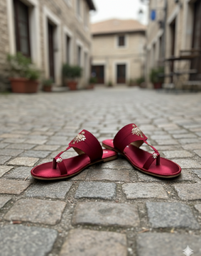 Maroon beauty Kolhapuri