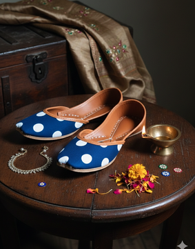 Polka dots (blue n white)