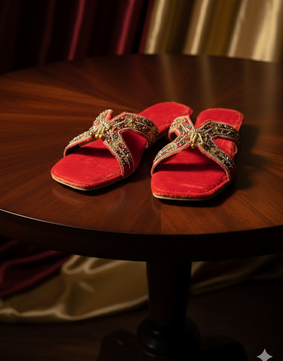 Velour slides Orange