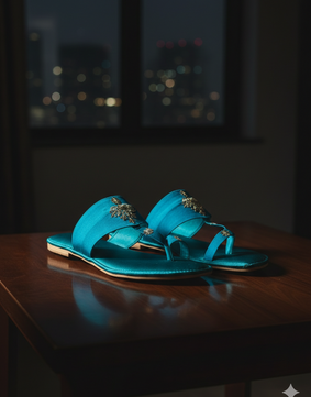 Peacock green beauty Kolhapuri