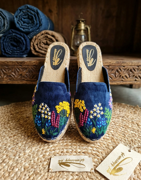Wild-flower Midnight Espadrille 💥  (MAKE TO ORDER)