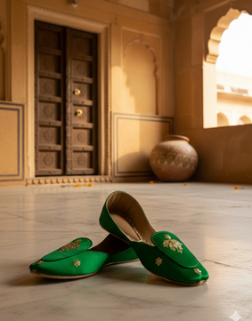 Green beauty loafers