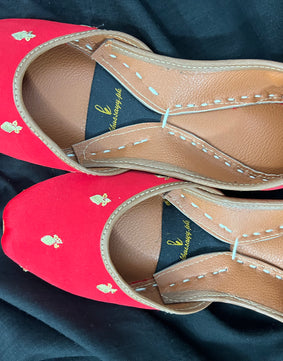 Silk zari Red